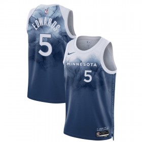 Camiseta Hombre NBA Minnesota Timberwolves Anthony Edwards 5 2023-24 Nike City Edition Azul Swingman